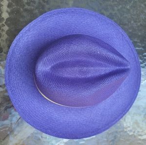 Unisex Classic Royal Purple with Old Gold hatband Panama Flex fit Hat